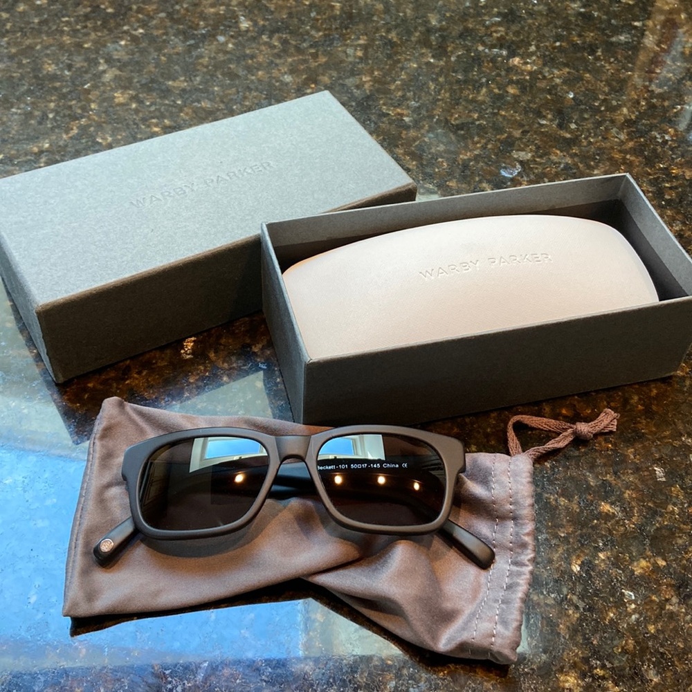 Brand New in Box Warby Parker Beckett 101 Sunglasses Black